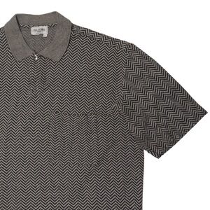 Pal Zileri Polo Shirt Tricot Men Size XL Graphic Gray Italy